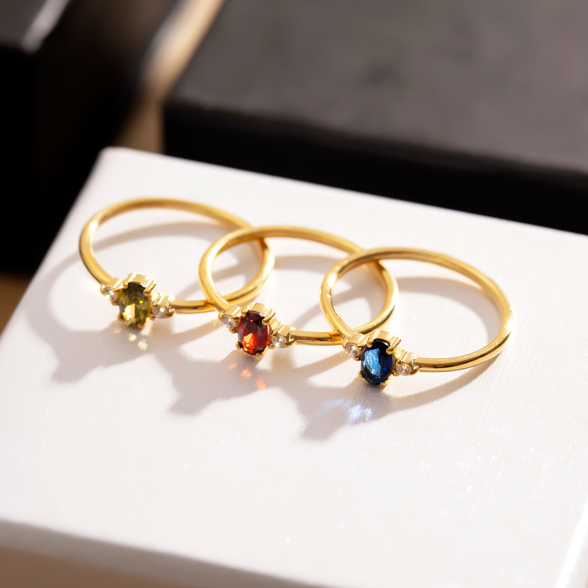Birthstone Ring – Personalized Gold Birthstone Jewelry by UXV