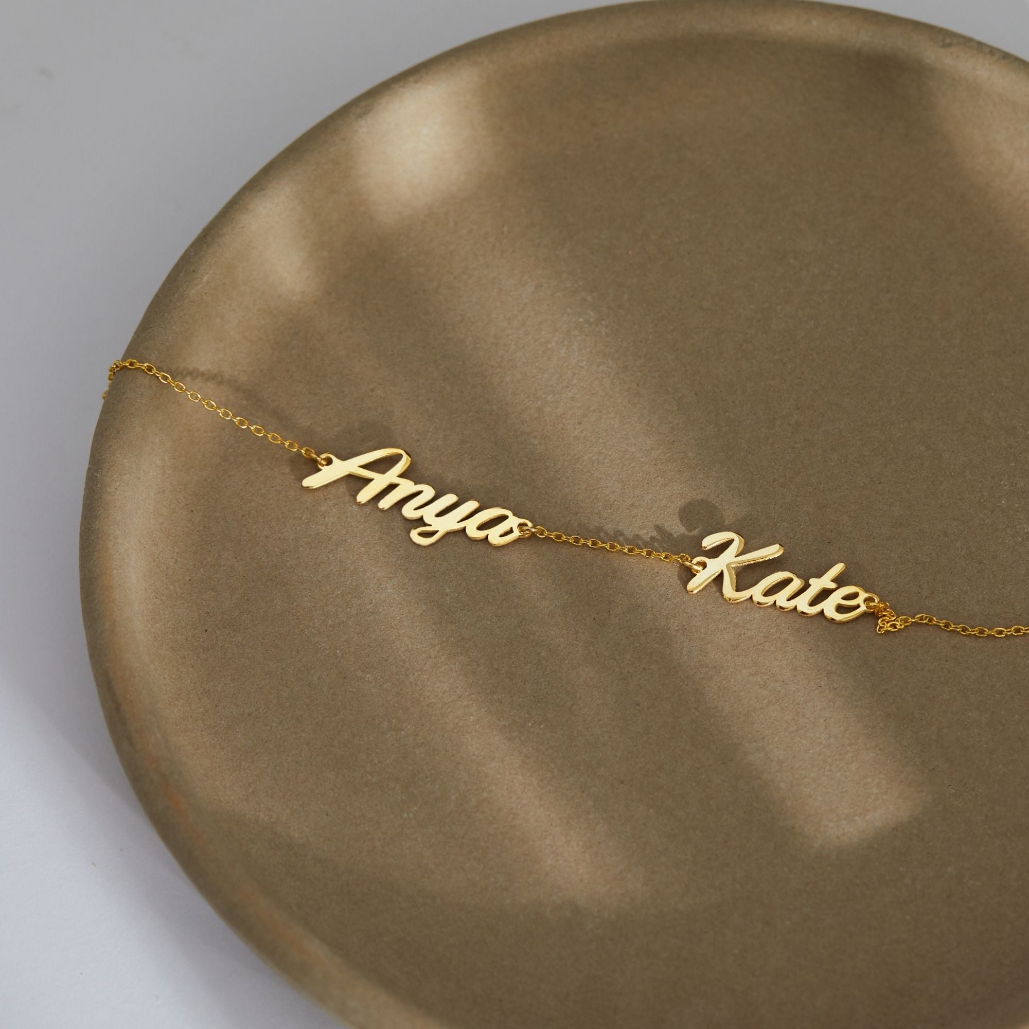 Personalized Double Name Bracelet & 2 Names Custom Bracelet – UXV Jewelry