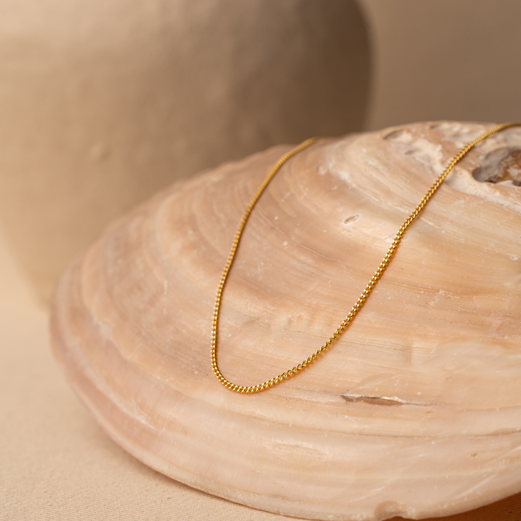 Thin Curb Chain Necklace – 1.20mm | UXV Jewelry