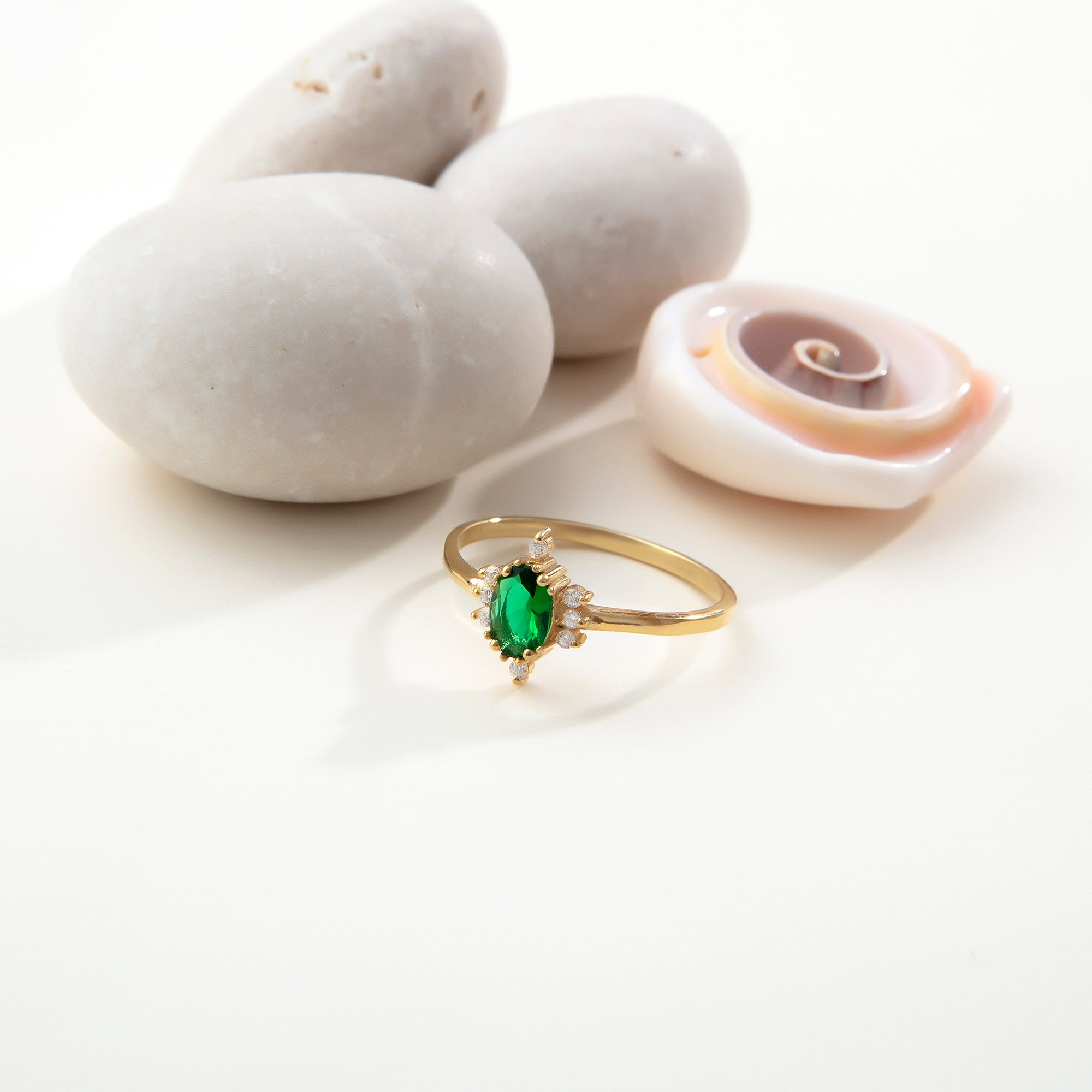 Birthstone Ring for Women – Elegant Gold Gemstone Ring by UXV