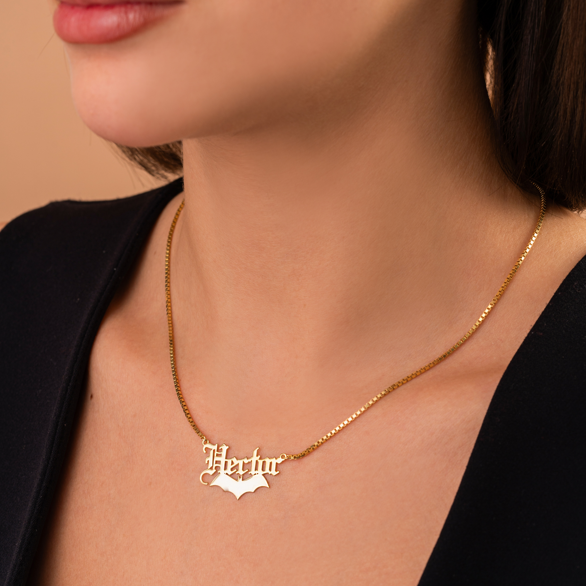 Bat Name Necklace – Personalized Jewelry by UXV