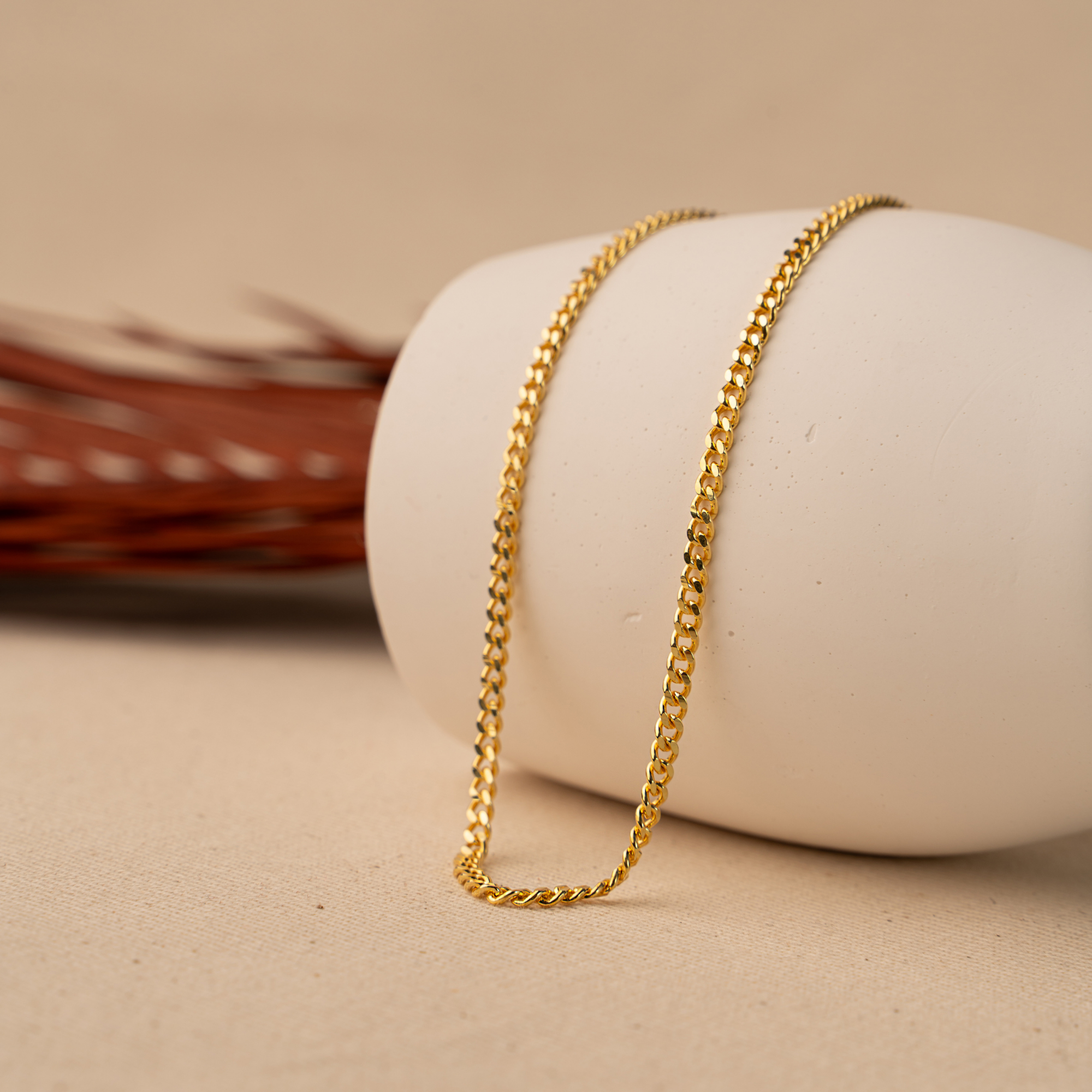 Thick Curb Chain Necklace – 2.10 mm | UXV Jewelry