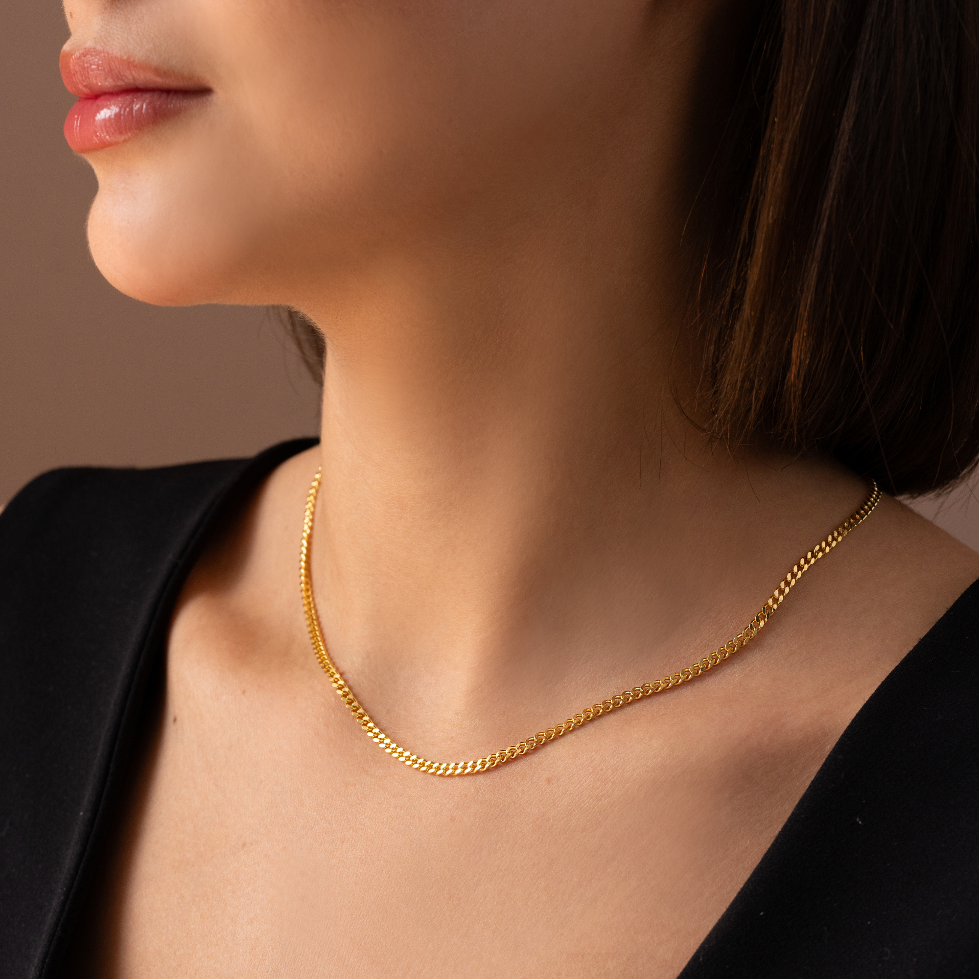 Thick Curb Chain Necklace – 2.10 mm | UXV Jewelry