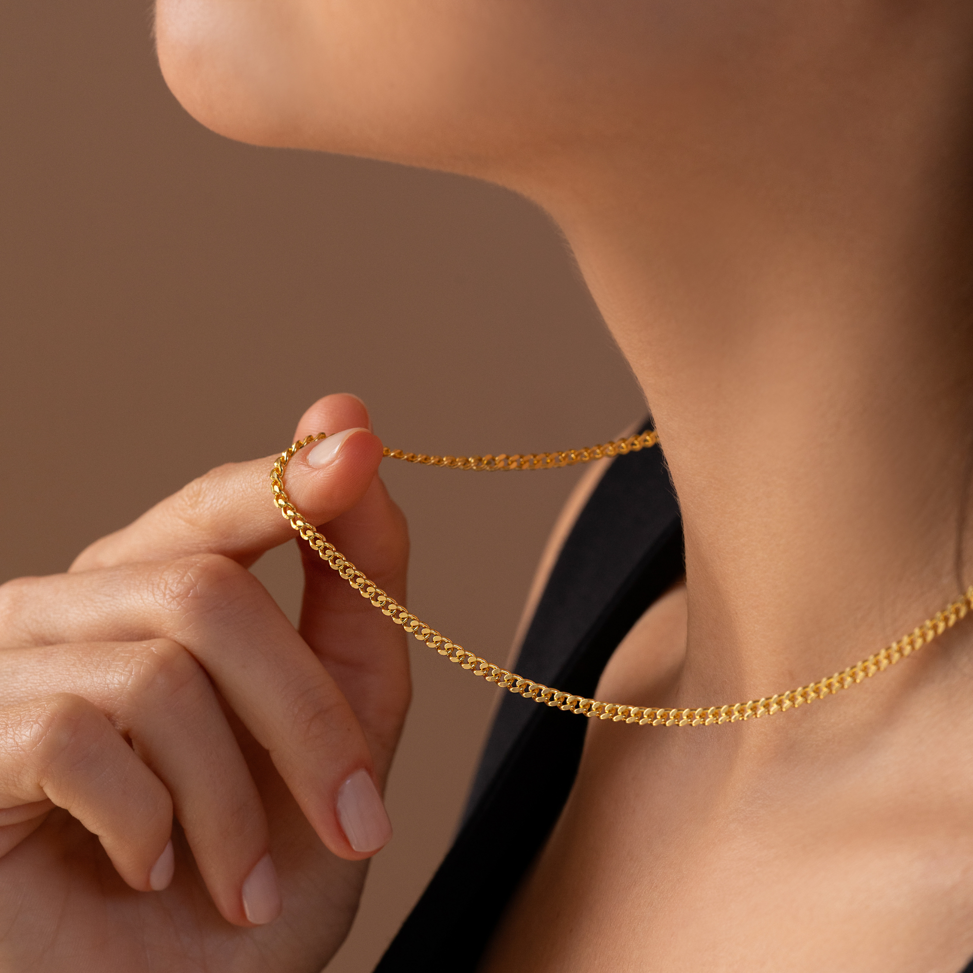 Thick Curb Chain Necklace – 2.10 mm | UXV Jewelry