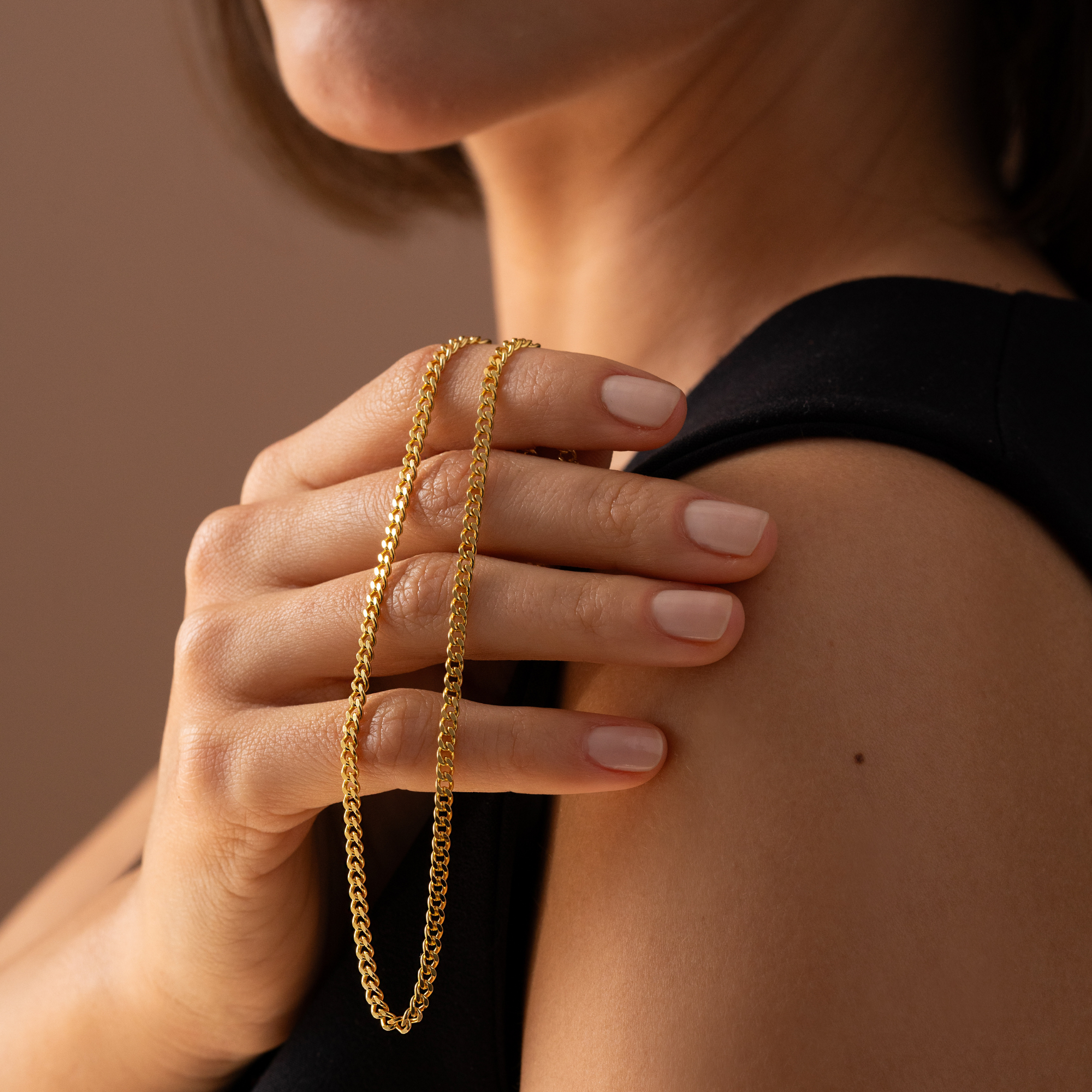 Thick Curb Chain Necklace – 2.10 mm | UXV Jewelry