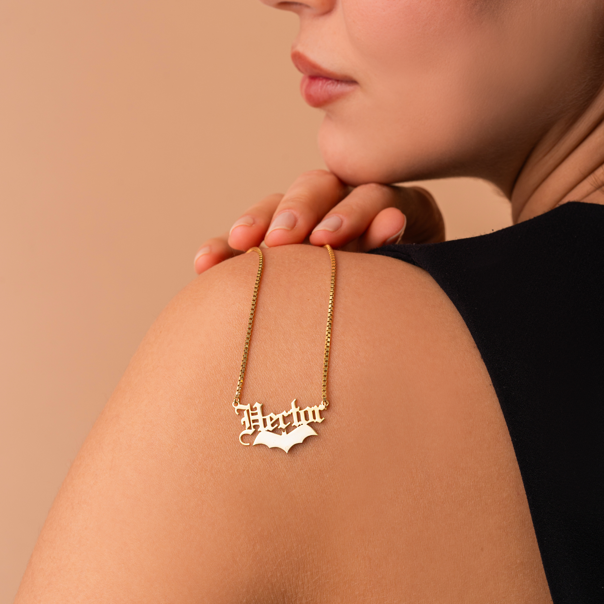 Bat Name Necklace – Personalized Jewelry by UXV