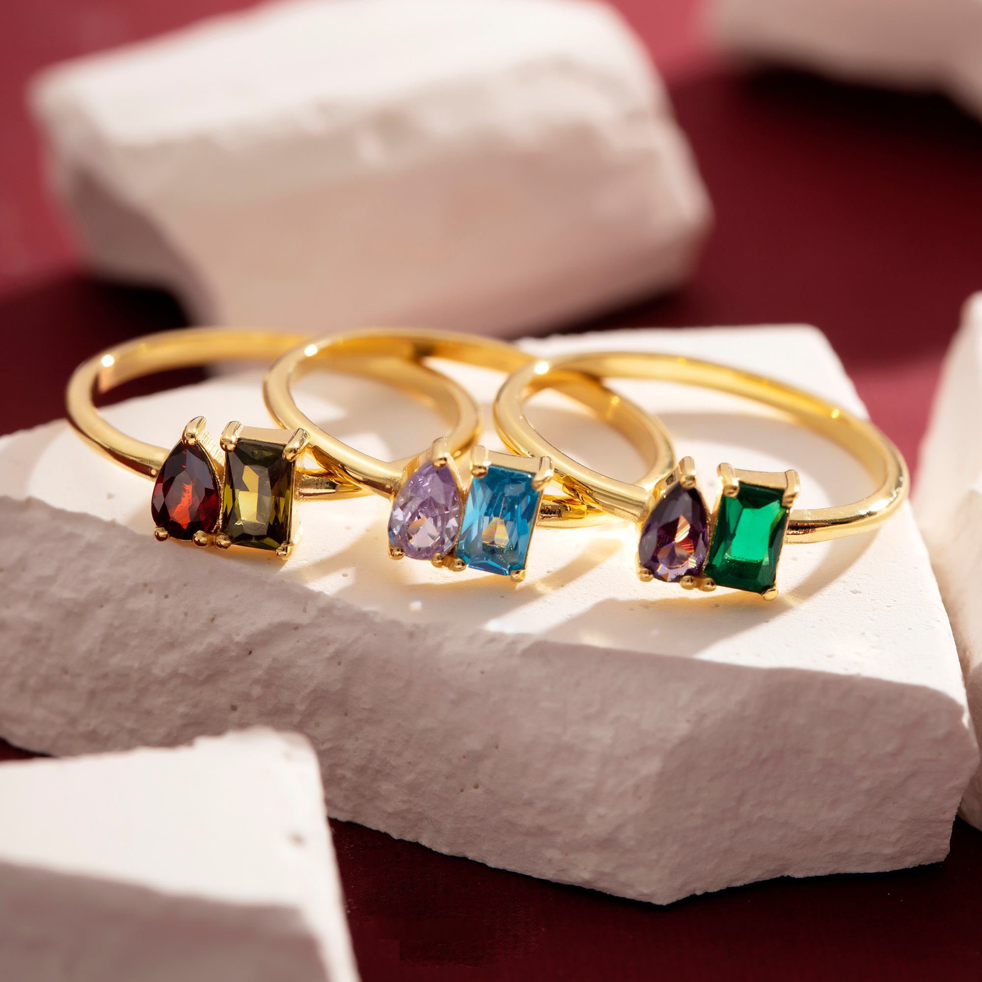 Toi et Moi Birthstone Ring – Custom Double Gemstone Ring by UXV