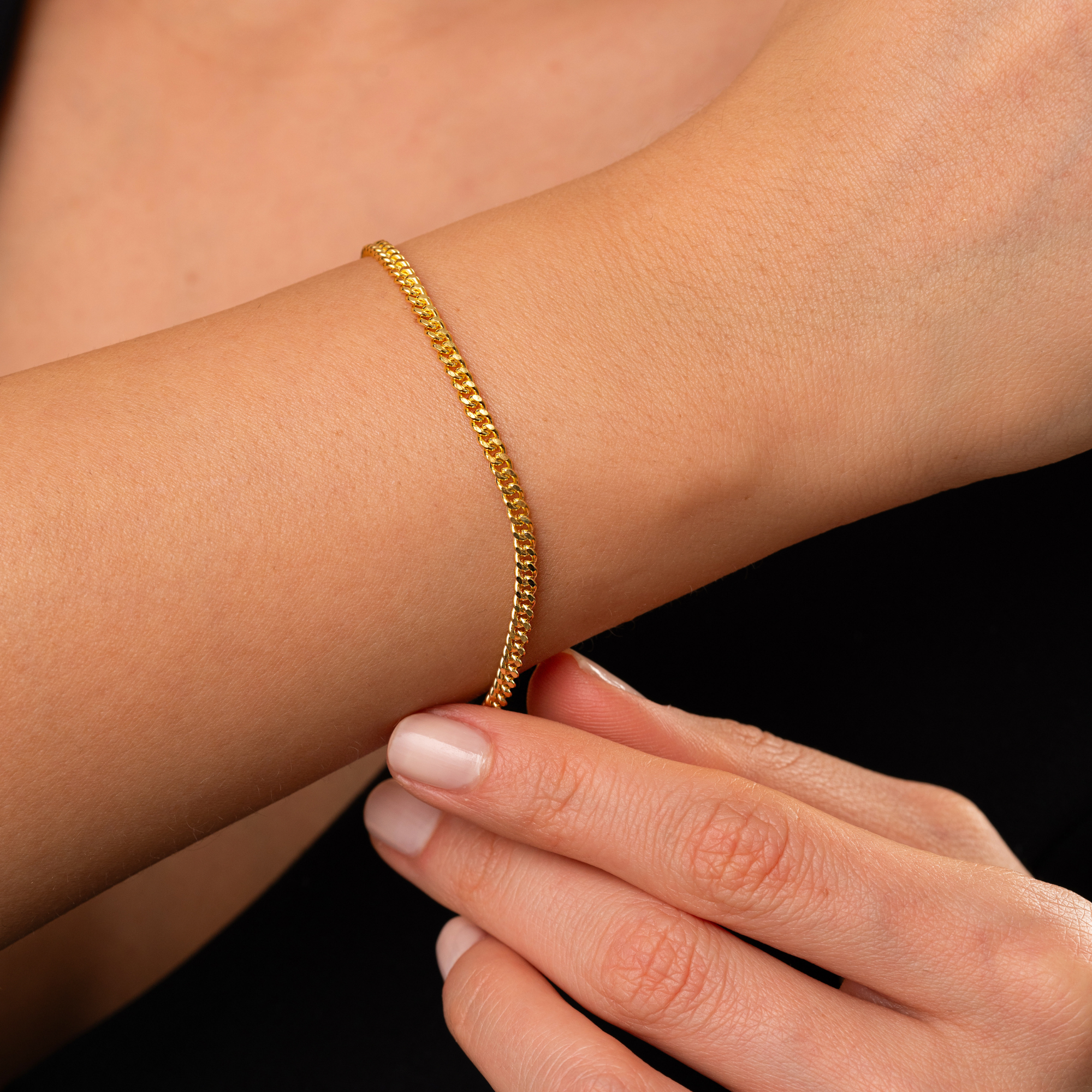 Thick Curb Chain Bracelet – 2.10mm Bold | UXV Jewelry