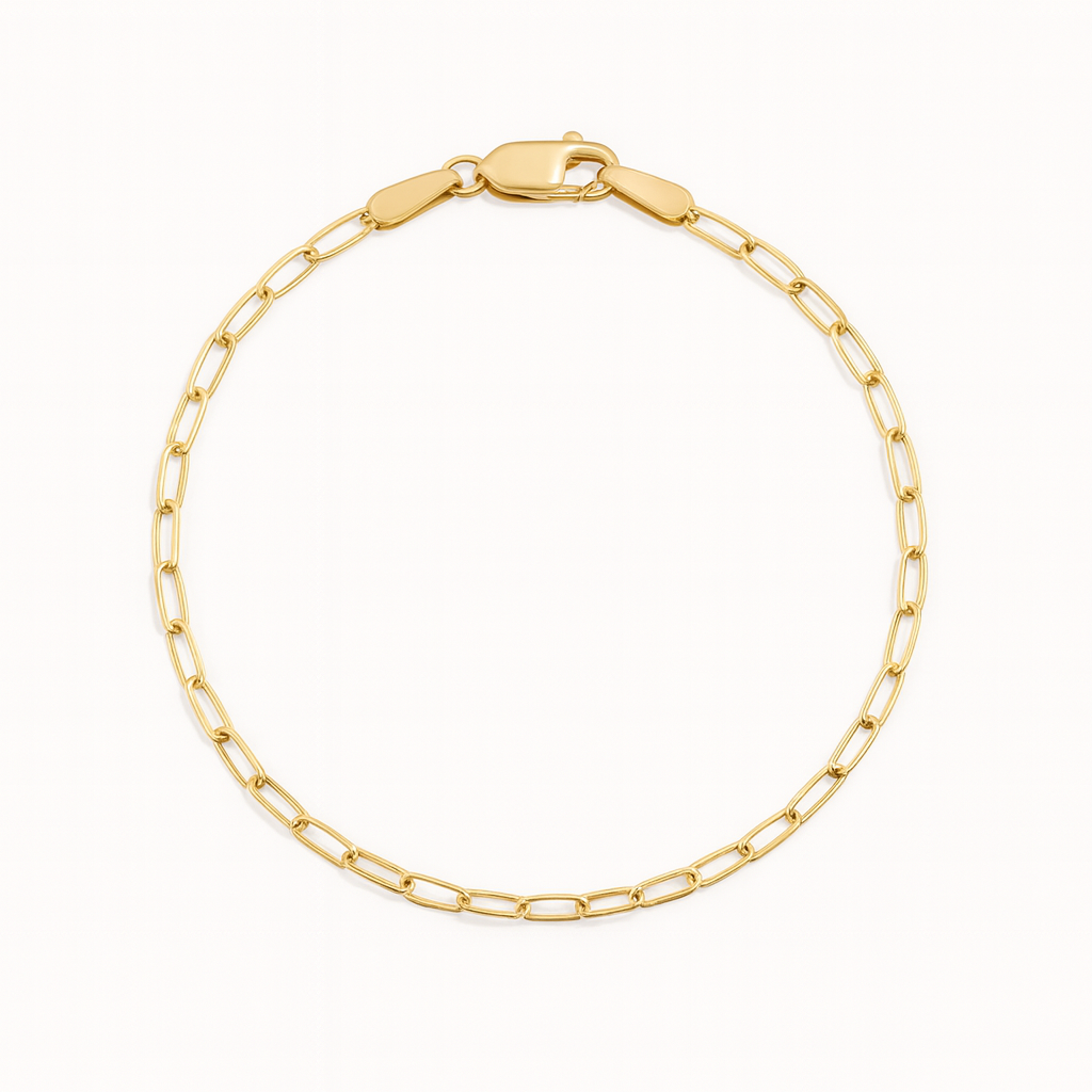 Paperclip Chain Bracelet – Dainty & Modern | UXV Jewelry