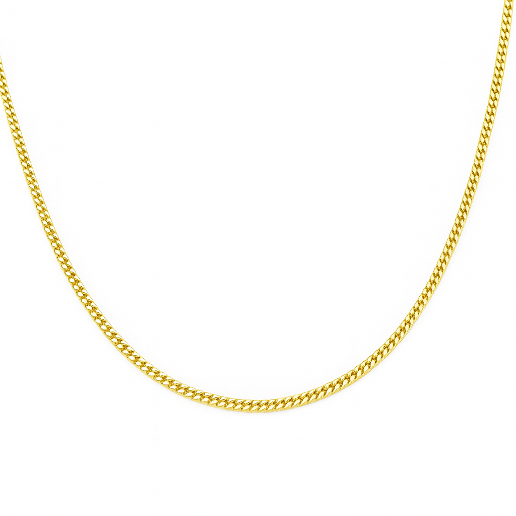Thin Curb Chain Necklace – 1.20mm | UXV Jewelry