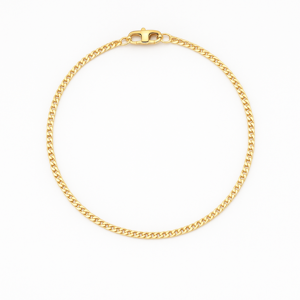 Thin Curb Chain Bracelet – 1.20mm Dainty | UXV Jewelry