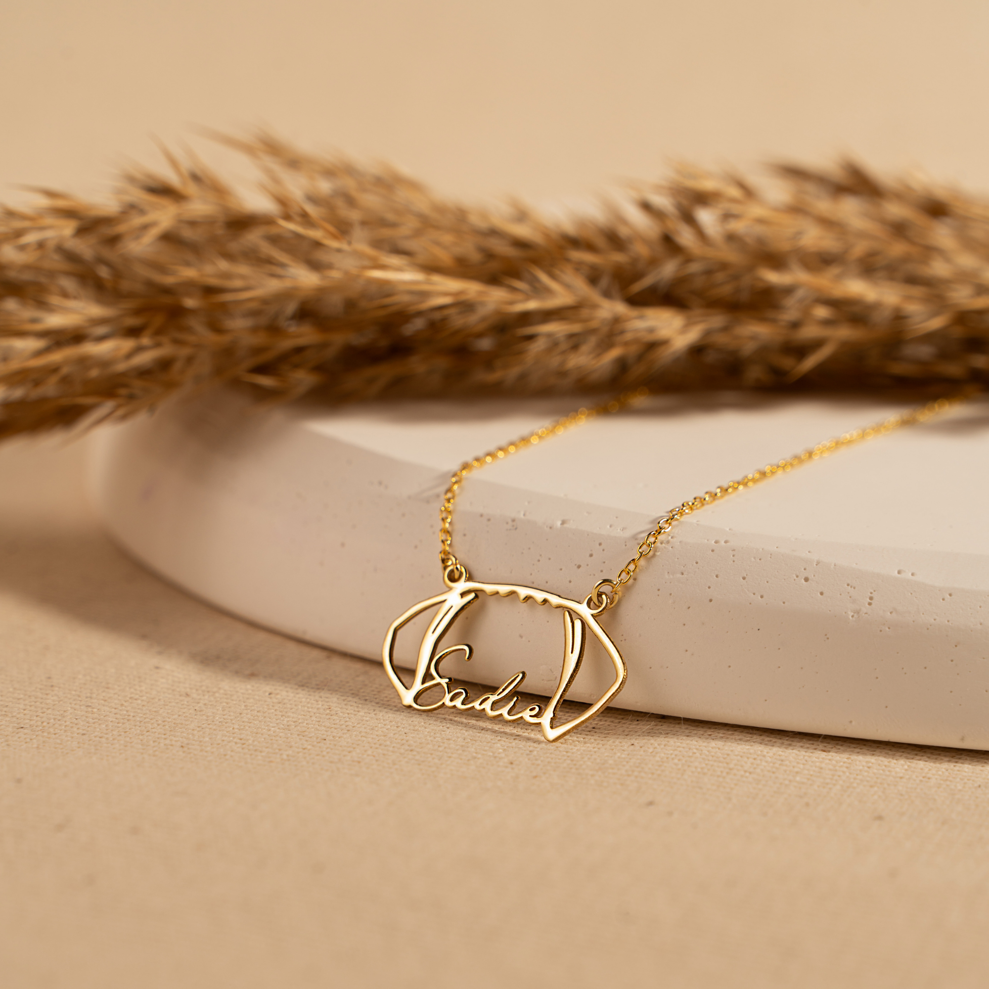 Dog Name Necklace – Personalized Pet Jewelry in Gold Vermeil by UXV