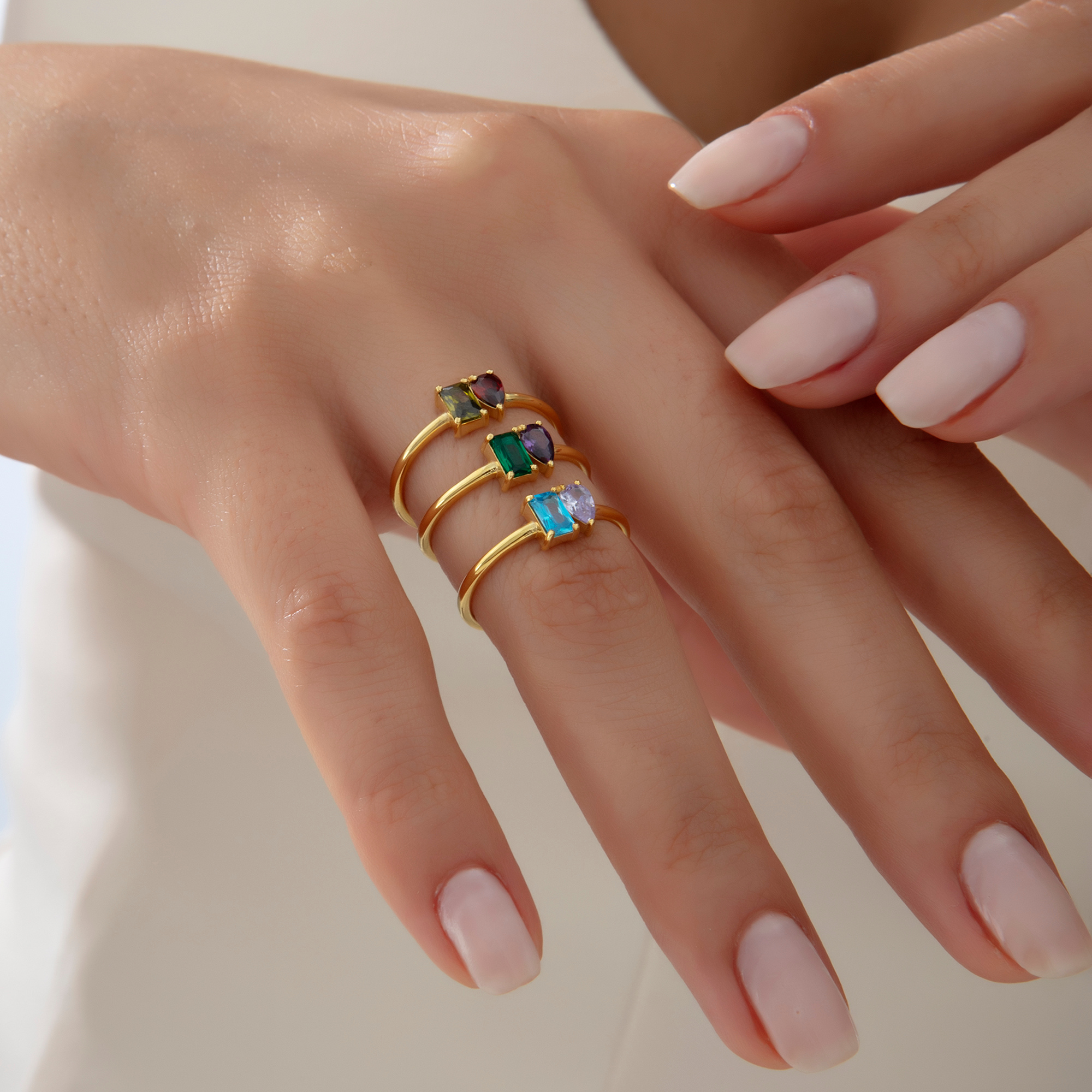 Toi et Moi Birthstone Ring – Custom Double Gemstone Ring by UXV