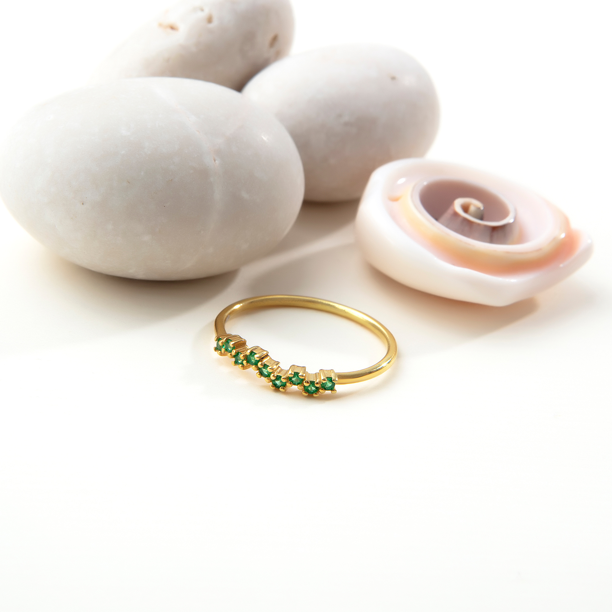 Tiny Multi Birthstone Ring – Dainty Family Birthstone Ring by UXV