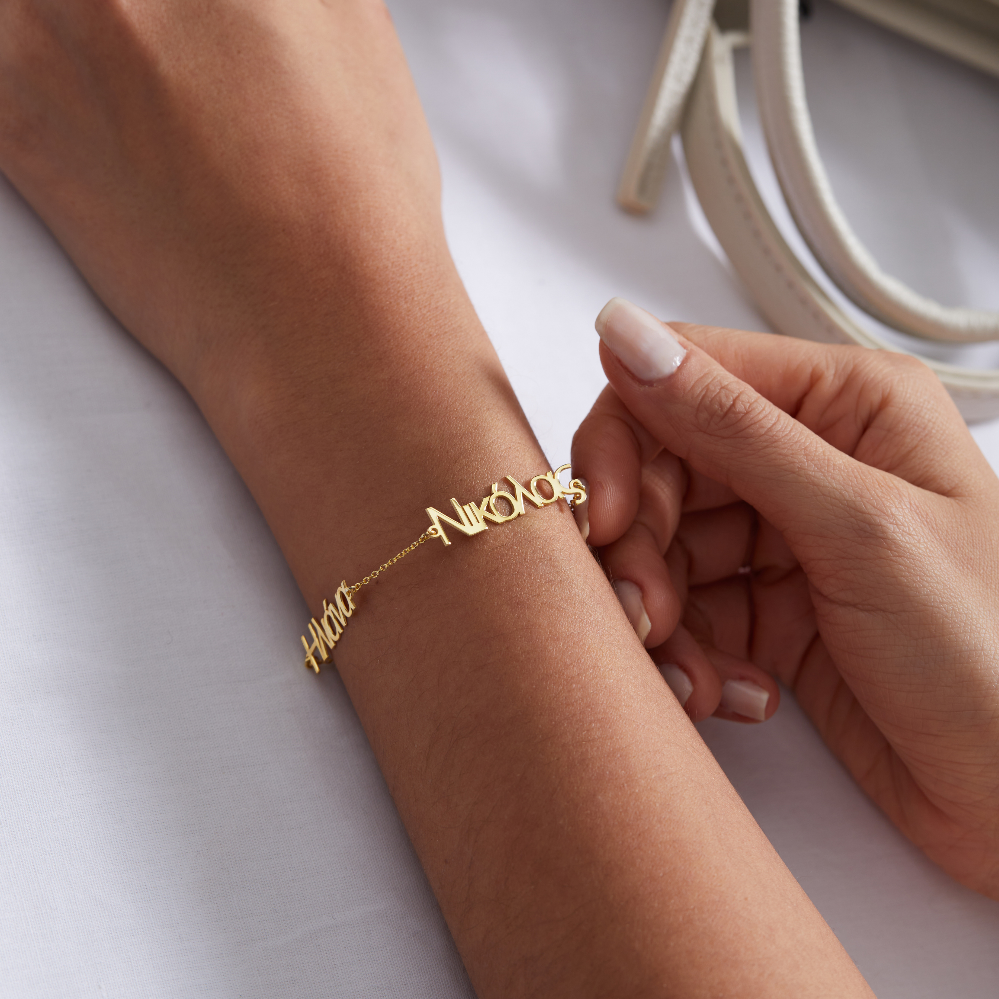 Multiple Greek Name Bracelet – Personalized Custom Jewelry by UXV