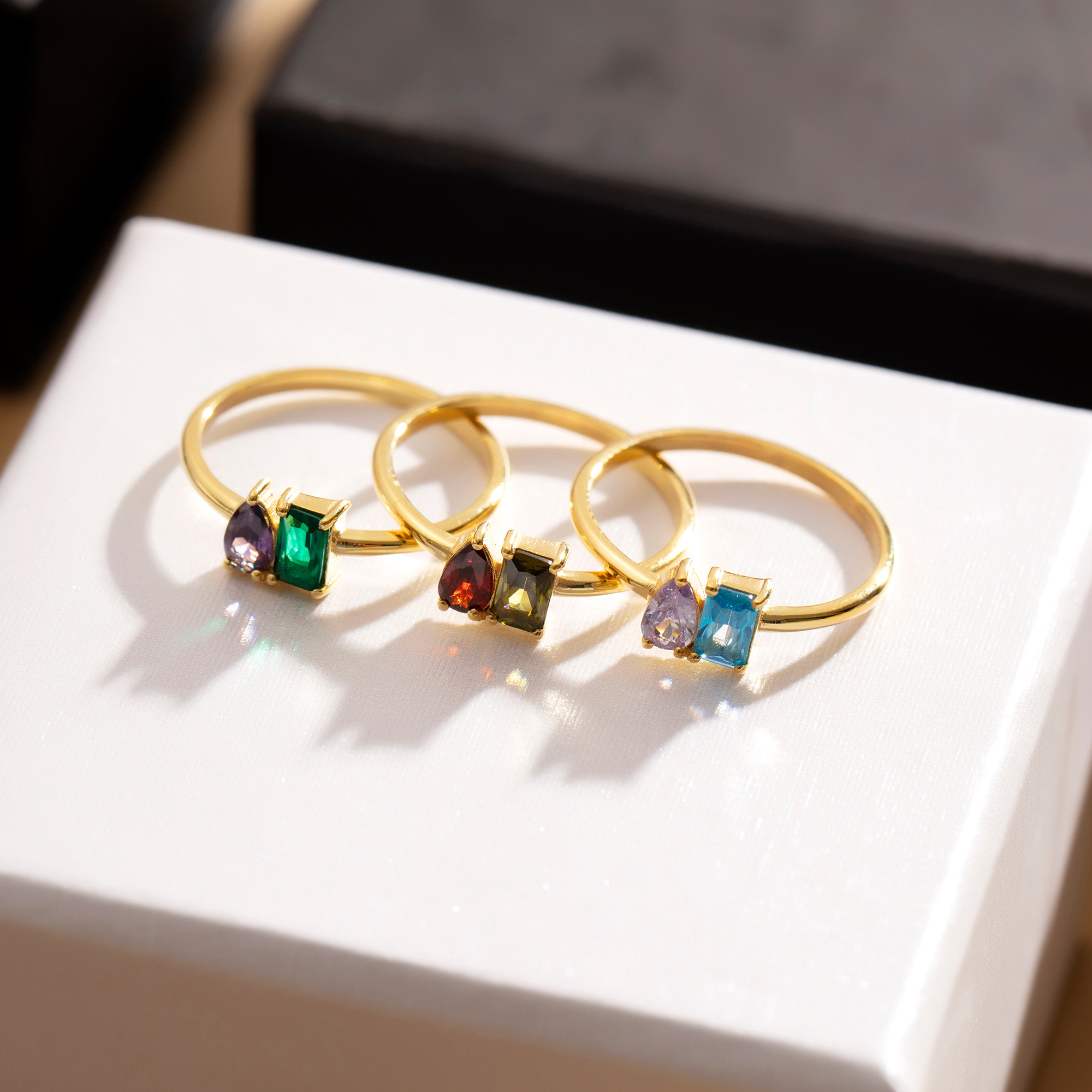 Toi et Moi Birthstone Ring – Custom Double Gemstone Ring by UXV