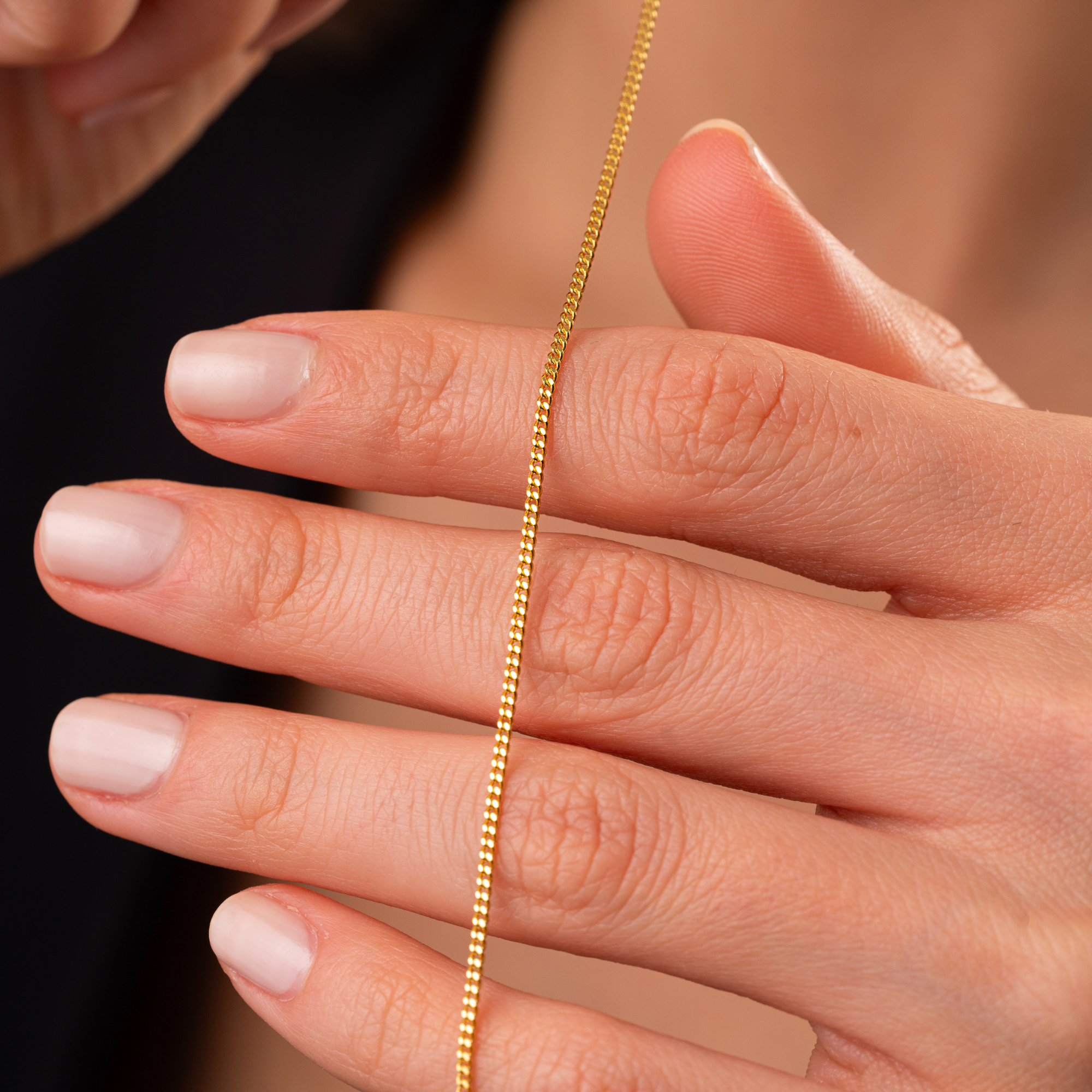 Thin Curb Chain Bracelet – 1.20mm Dainty | UXV Jewelry