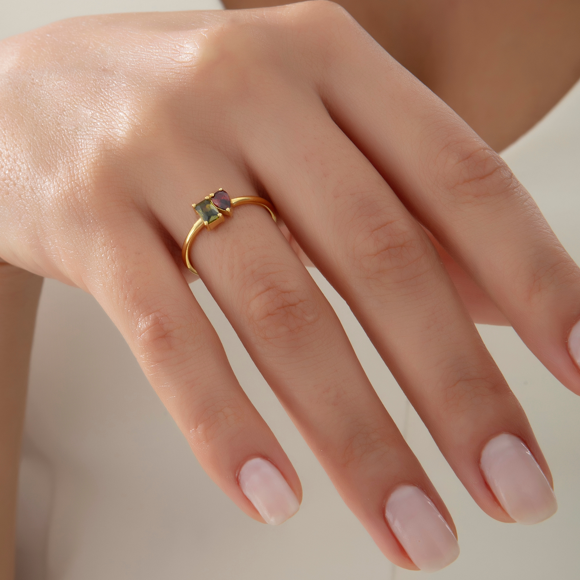 Toi et Moi Birthstone Ring – Custom Double Gemstone Ring by UXV